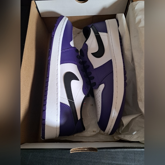 Nike Air Jordan 1 Low Golf Court White Purple New With Box Men's Size 10. - Picture 14 of 15
